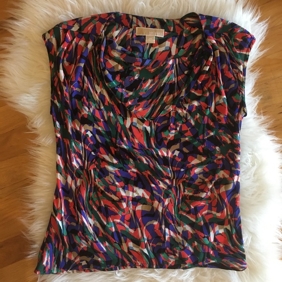 Michael Kors Tops - Michael Kors Colorful Sleeveless Blouse XS